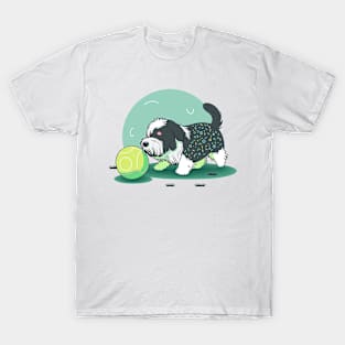 Dog playing with Ball 3 T-Shirt